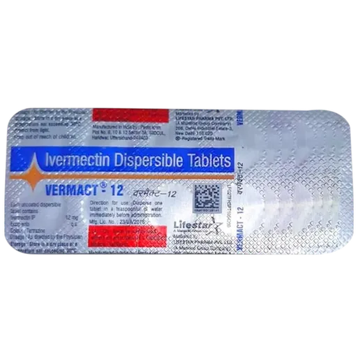 vermact 12mg tablet 10's